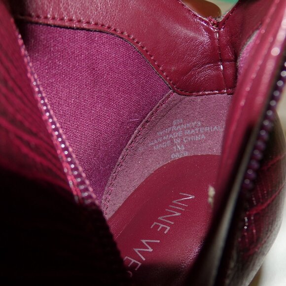 Nine west maroon high heeled booties size 6 style franky 3 - Picture 7 of 7